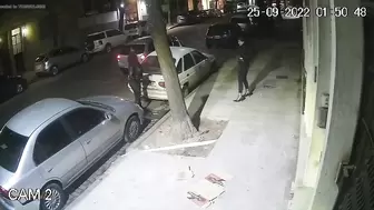 Two Girls Pee On The Street