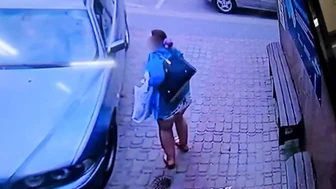 Security Camera Caught a Woman Pissing