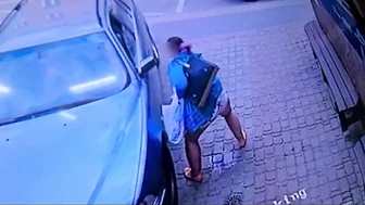 Security Camera Caught a Woman Pissing
