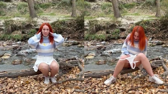 pissingvideos - My friend films me peeing next to the river...
