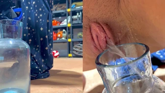 HotPissingWifey - Pissing in a vase