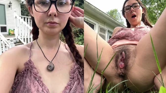 sammycake - First time peeing outside