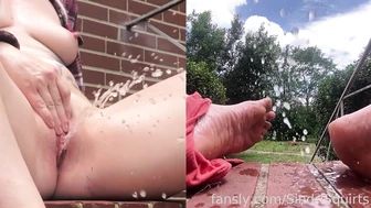 SindriSquirts - I wish I has gotten a better angle but the pee was not stopping.
