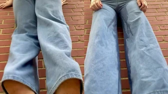SindriSquirts - How about a little jean jumper wetting to start the day