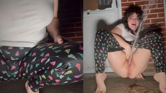 OpalCurves - Power peeing in my cute Christmas pajamas