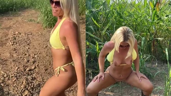 saucysaucetreegirl - I had to pee so bad in the middle of a cornfield !