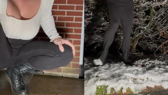 OpalCurves - My secret to defrosting the snow is peeing on it and watching it melt