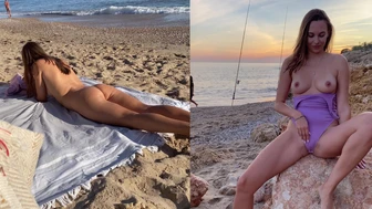 Tanispicy - beach pissing & posing