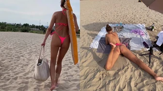 Tanispicy - Pee & butterfly vibrator on the beach