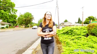 Wetting While Walking on a Public Street