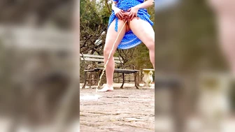 HugeBladderQueen - A lovely outdoor pee in one of my favorite dresses