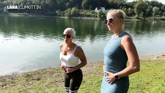 LaraCumkitten - PUBLIC PISS am See | Leckst du uns sauber?