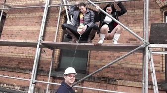 Mia-Sophi - Construction supervision pissing on the head
