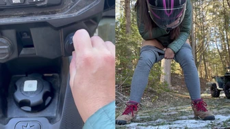 toes_onyou - Had to take a piss while riding the atv on my land