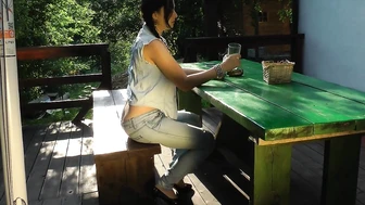 Monica - New Model Passes Out And Wets Her Tight Jeans