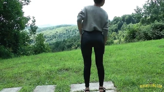 Ellie - Her Shiny Leggings Are Full Of Piss Now