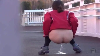 DJKN-01 04 Hidden camera footage of a jogger peeing in the open with no time to hide