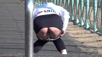 DJKN-01 03 Hidden camera footage of a jogger peeing in the open with no time to hide
