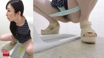 DLFF-230 01 Concentrated Yellow Urine - Toilet Bowl Turning from White to Yellow -